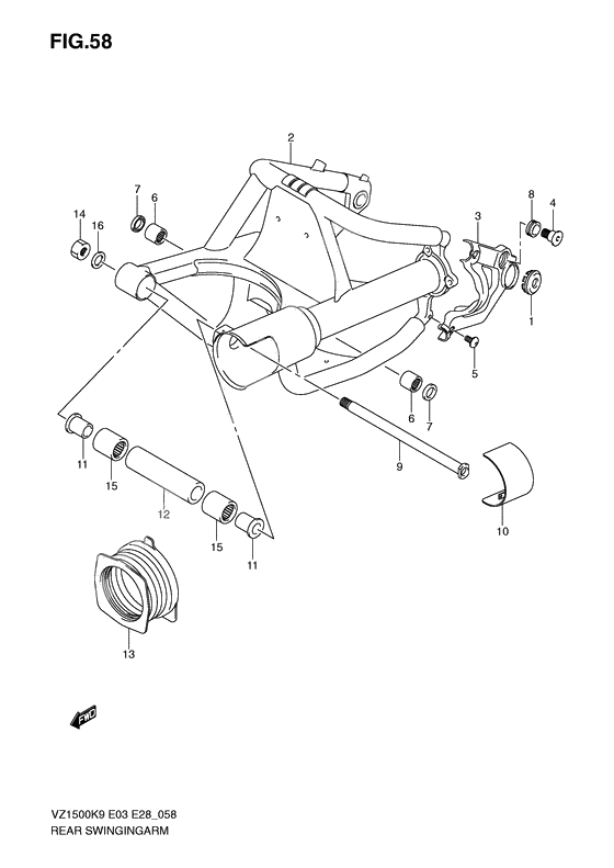 Rear swingingarm