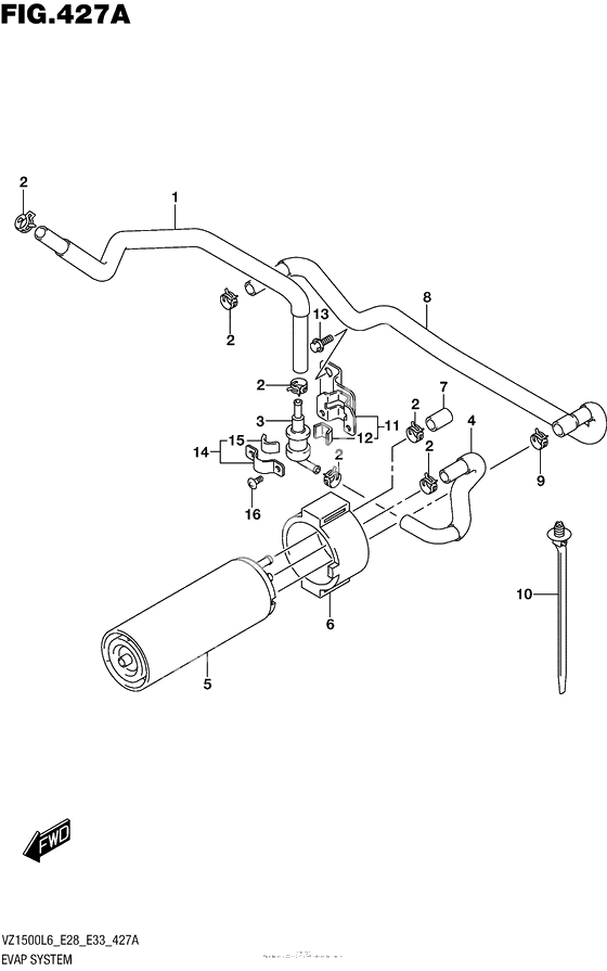 Система вентиляции бензобака (Vz1500L6 E33)