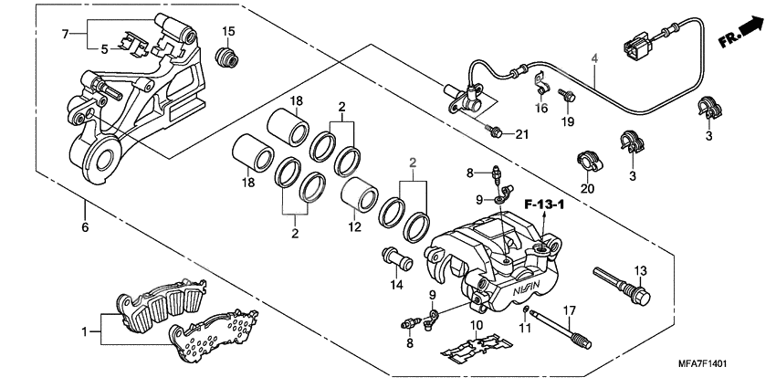 Rear brake caliper              

                  CBF1000A/T/S