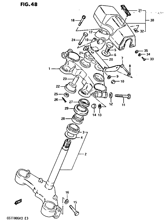 Steering stem              

                  Gs1100gk2/gkd