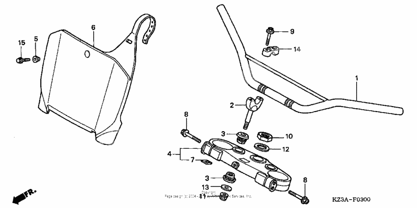 Handlebar + top bridge ('02-'03)