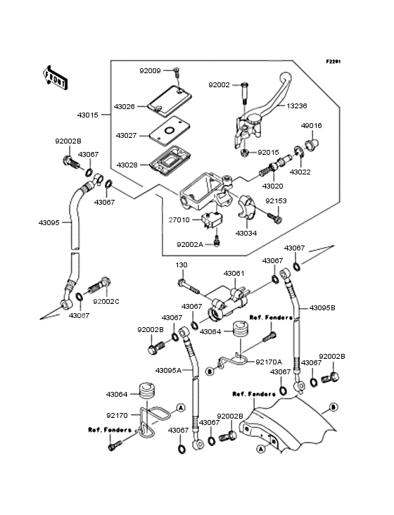 Front master cylinder