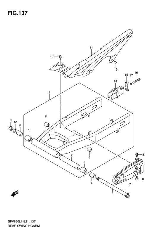 Rear swingingarm