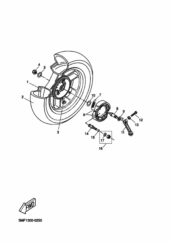 Rear wheel complete assy
