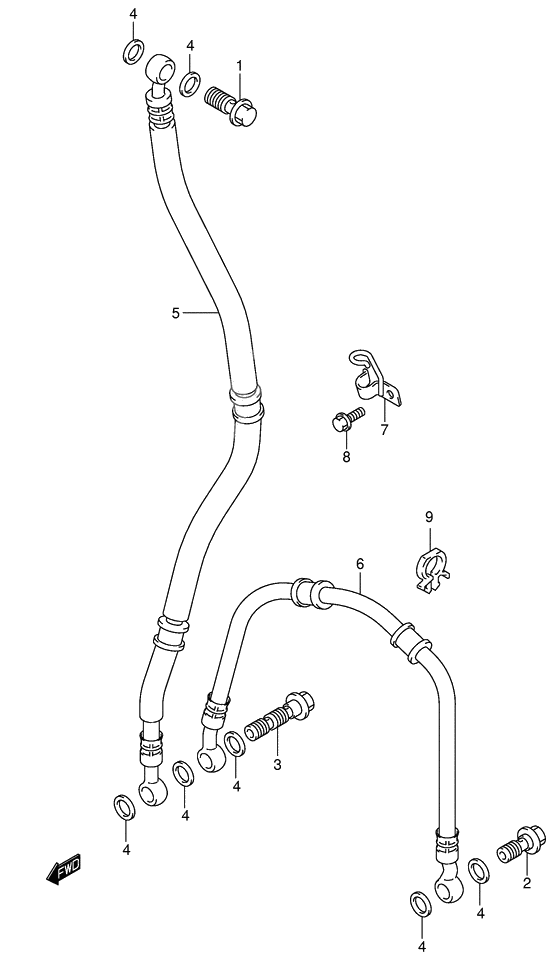 Front brake hose