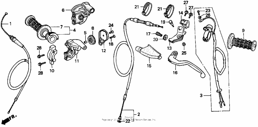Handle + switches + cables