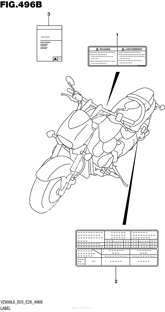 Информационные наклейкиl (Vz800L6 E28)