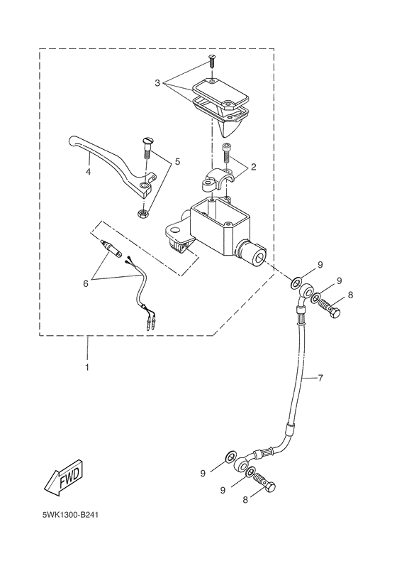 Front master cylinder