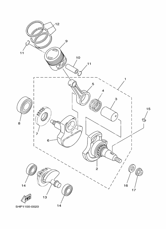 Коленчатый вал & Поршень