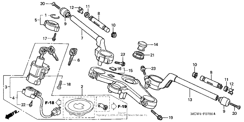 Handlebar + top bridge