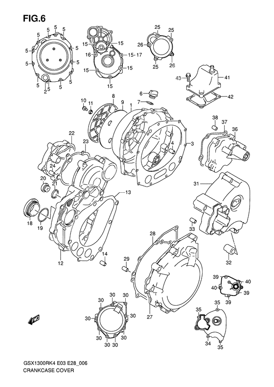 Crankcase cover ass`y (v