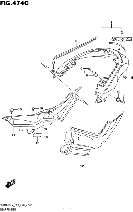 Rear Fender (For Bbd) (Vzr1800Bzl7 E03)