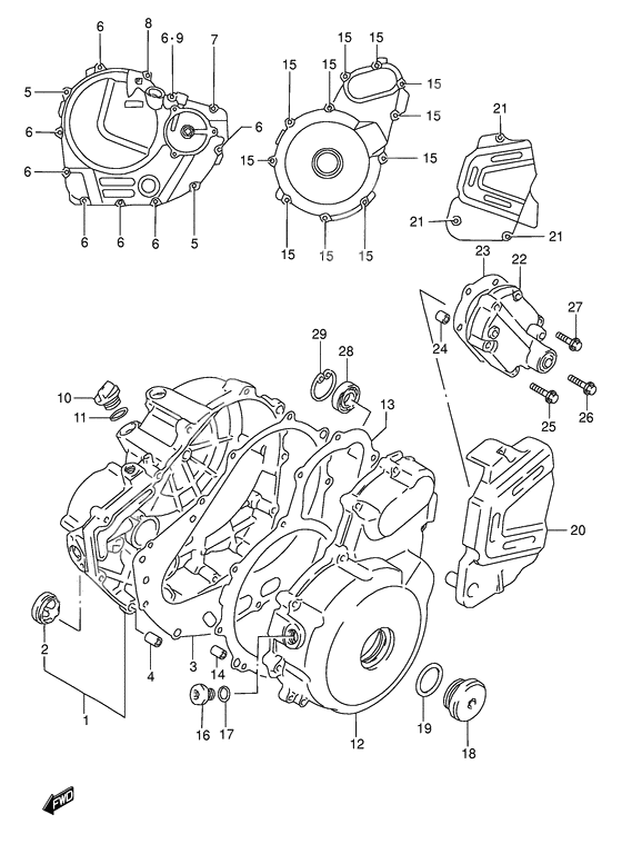 Crankcase cover ass`y (v