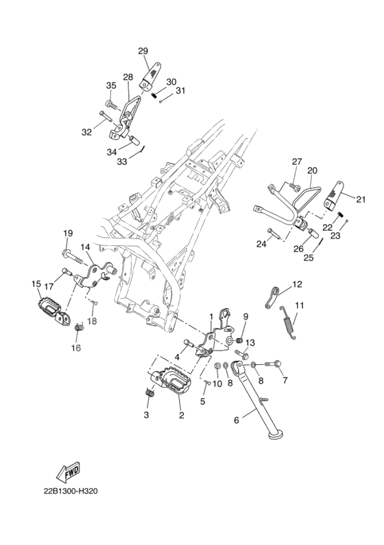 Support & repose pied