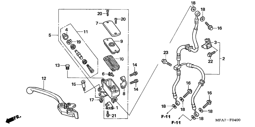 Fr. brake master cylinder              

                  CBF1000