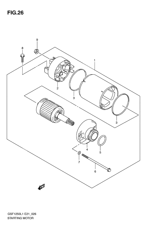 Starting motor