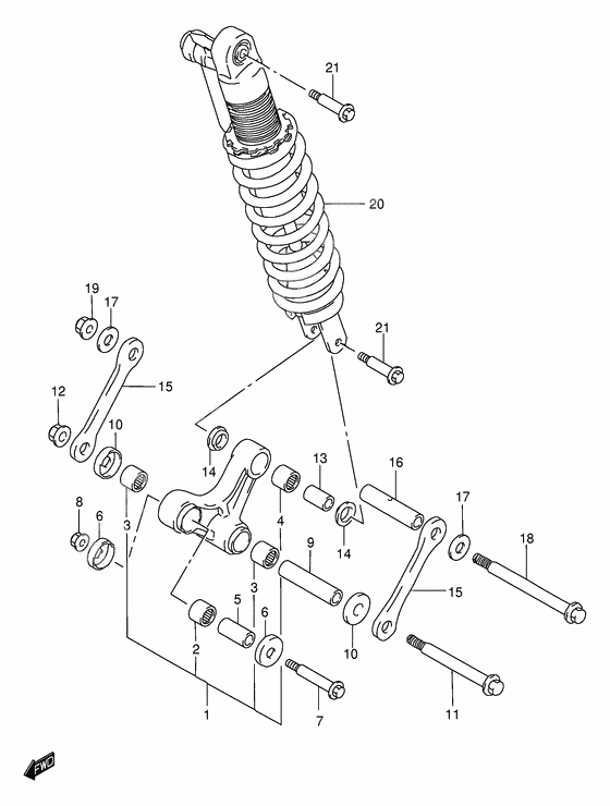 Rear cushion lever