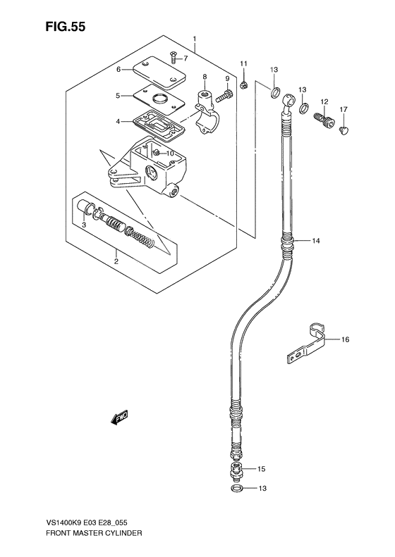 Front master cylinder