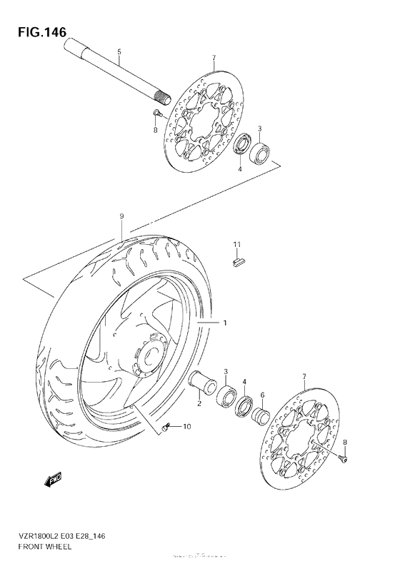 Переднее колесо (Vzr1800Z L2 E28)