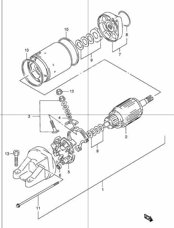 Starting motor