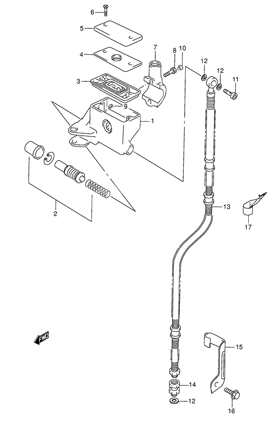 Front master cylinder              

                  Model w/x/y/k1