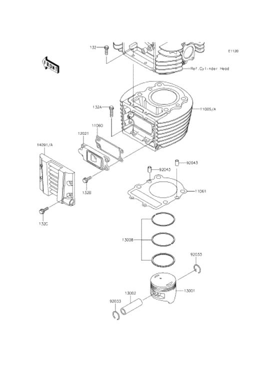 Cylinder/piston