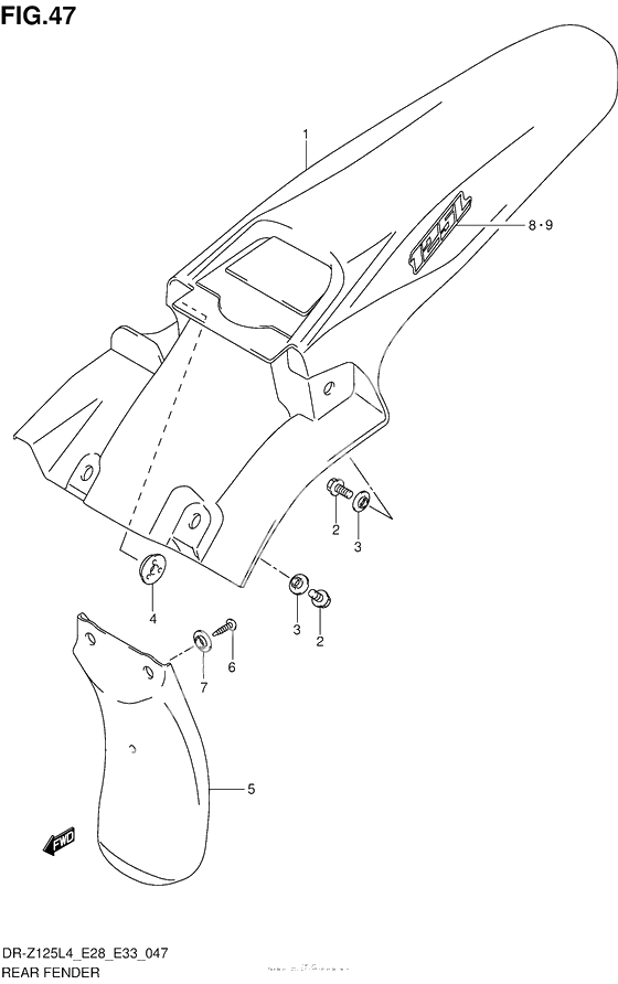 Rear Fender (Dr-Z125Ll4 E28)