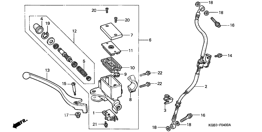 Fr. brake master cylinder
