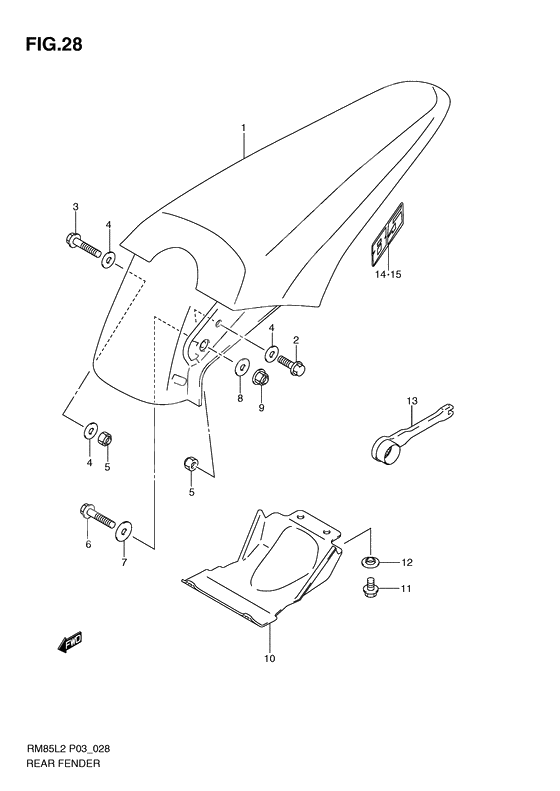 Rear fender              

                  Rm85l2 p03