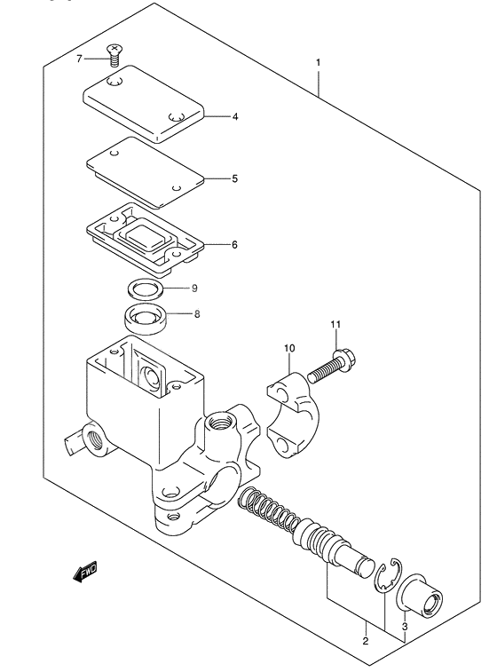 Rear master cylinder              

                  E2, e19, e24, e71