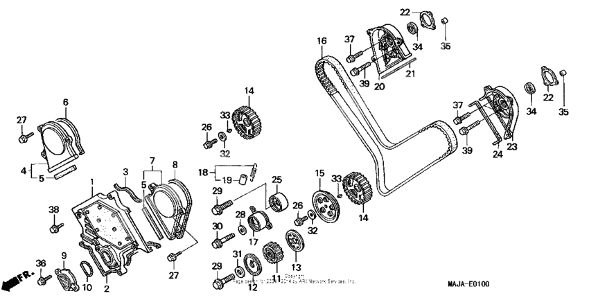 Front cover + timing belt