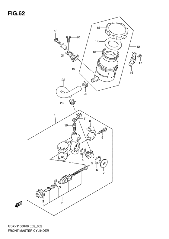 Front master cylinder