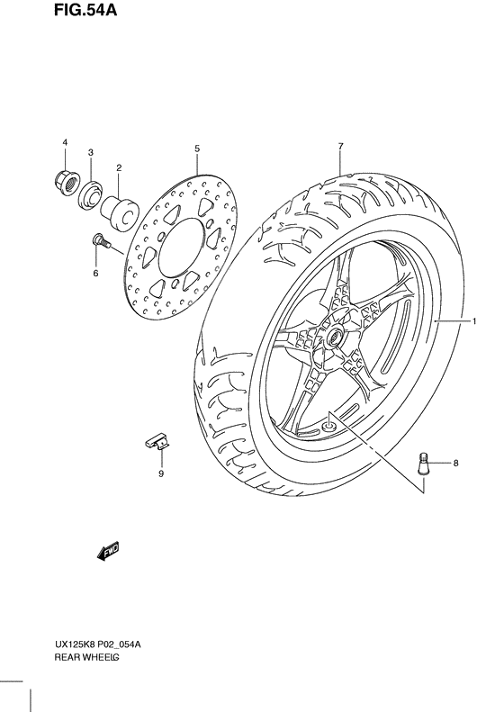 Rear wheel complete assy              

                  Model l0