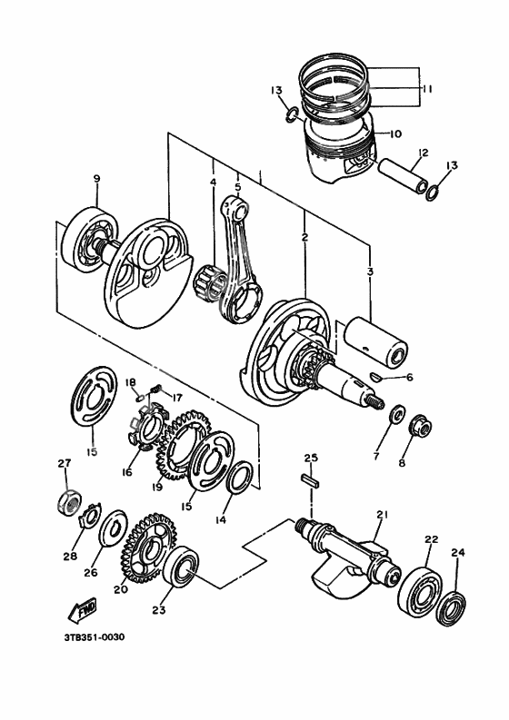 Crankshaft piston