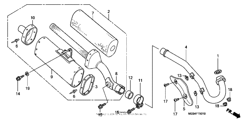 Exhaust muffler ('03)