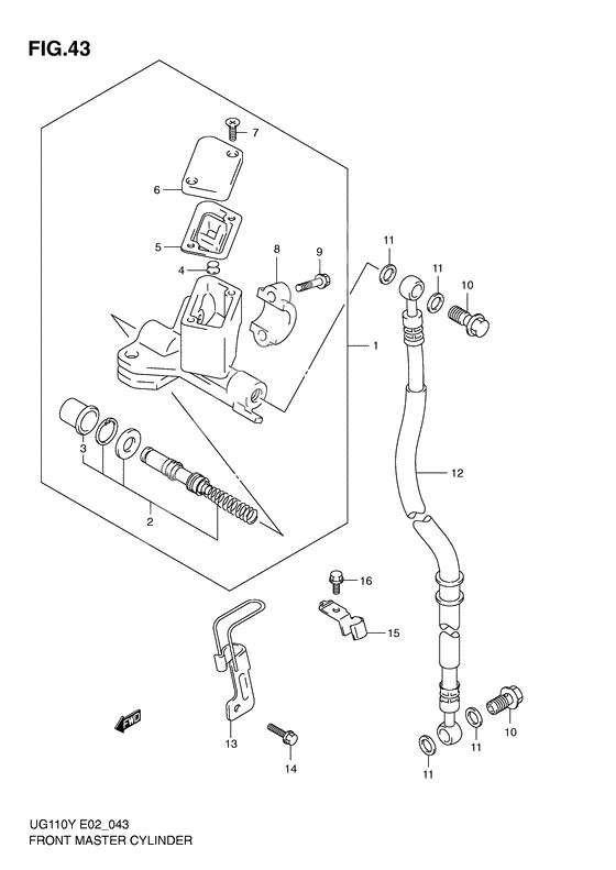 Front master cylinder