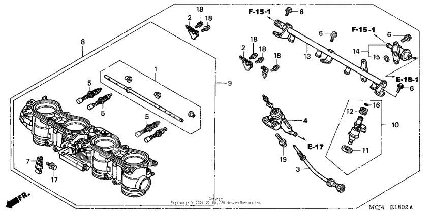 Throttle body assy. ('02-'03)