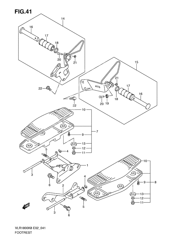 Footrest              

                  Without vlr1800tk9/tl0 e24