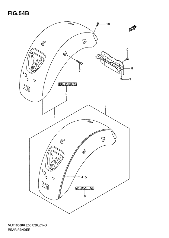 Rear fender              

                  Model l0