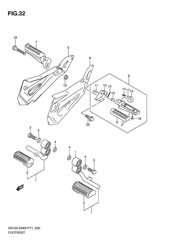 Footrest              

                  En125-2a