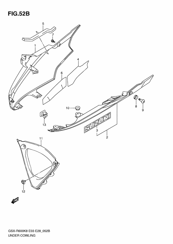 Under cowling              

                  Model l0