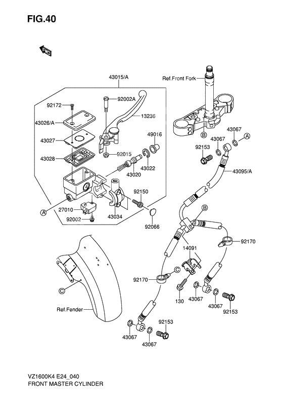 Front master cylinder