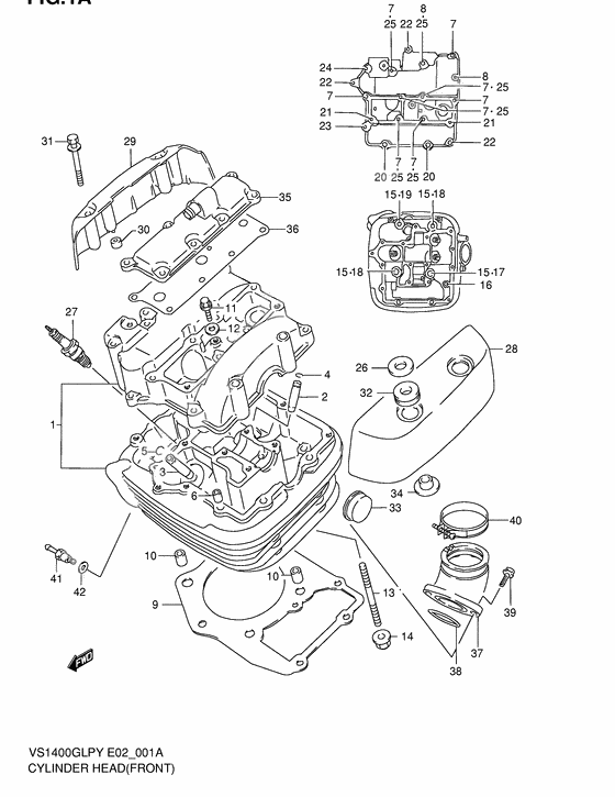 Cylinder head              

                  Front