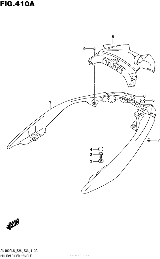 Pillion Rider Handle (An400Al6 E33)