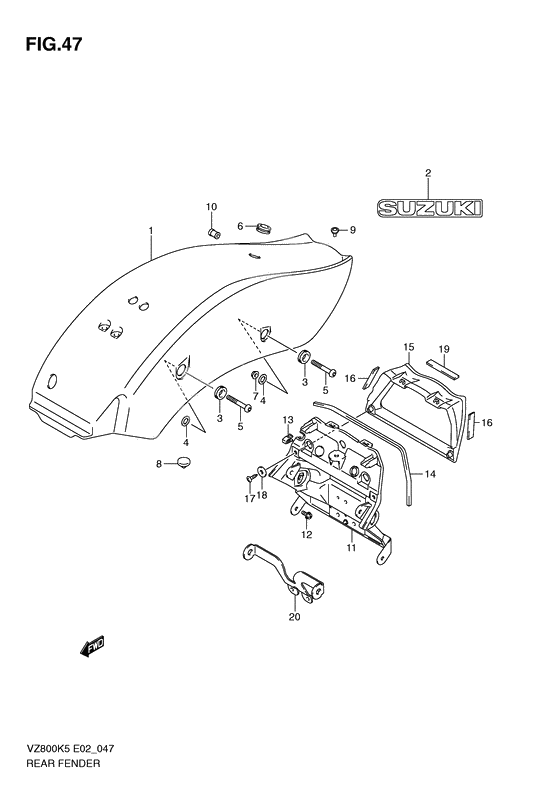 Rear fender              

                  Vz800