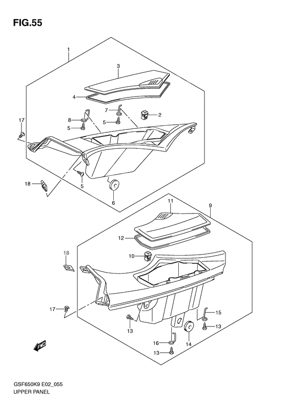 Upper panel              

                  With cowling