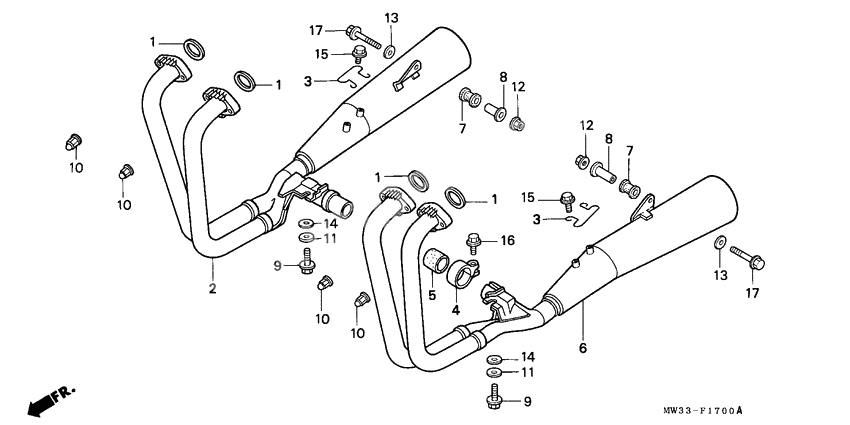 Exhaust muffler              

                  CB750