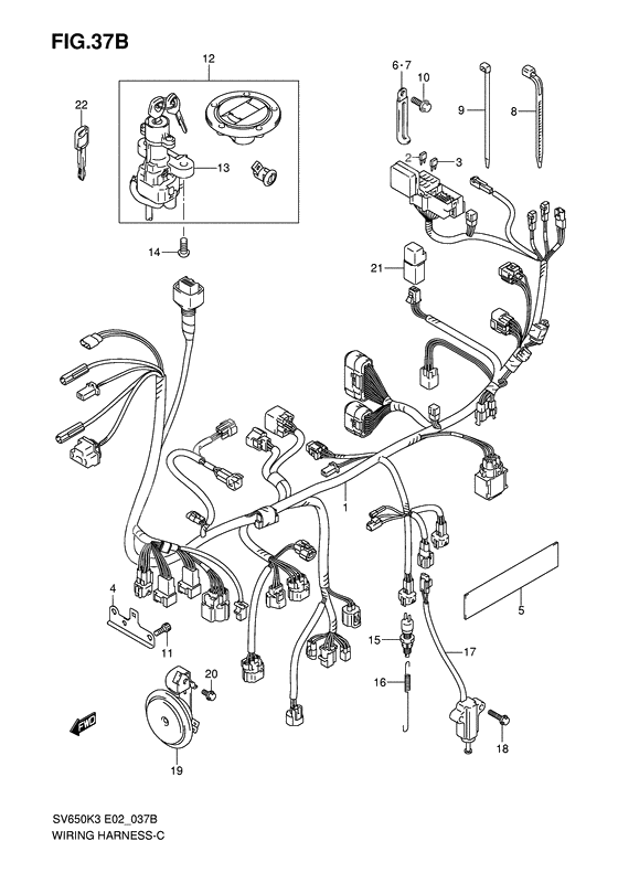 Wiring harness              

                  Sv650k7/sv650uk7