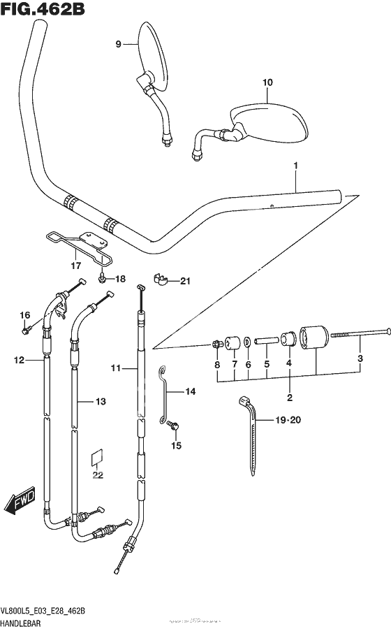 Руль & Тросики (Vl800L5 E33)