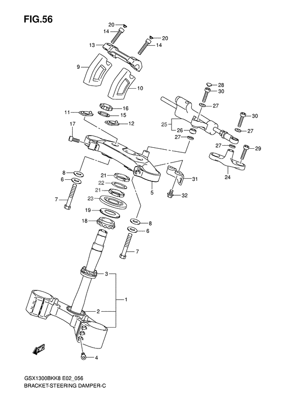 Bracket/steering damper